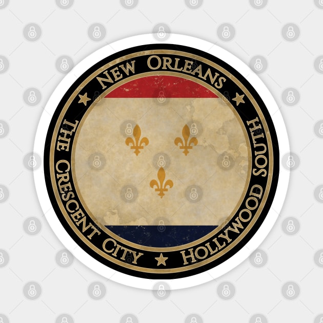 Vintage New Orleans USA United States Louisiana State Flag Magnet by DragonXX